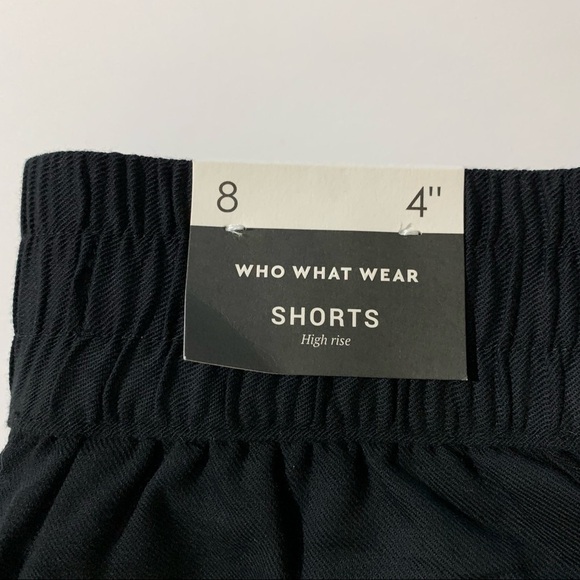 NWT Who What Wear Black Ruffle Shorts Size 8 - Picture 6 of 7